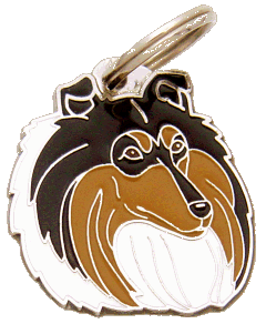 КО́ЛЛИ ТРИКОЛОР - pet ID tag, dog ID tags, pet tags, personalized pet tags MjavHov - engraved pet tags online